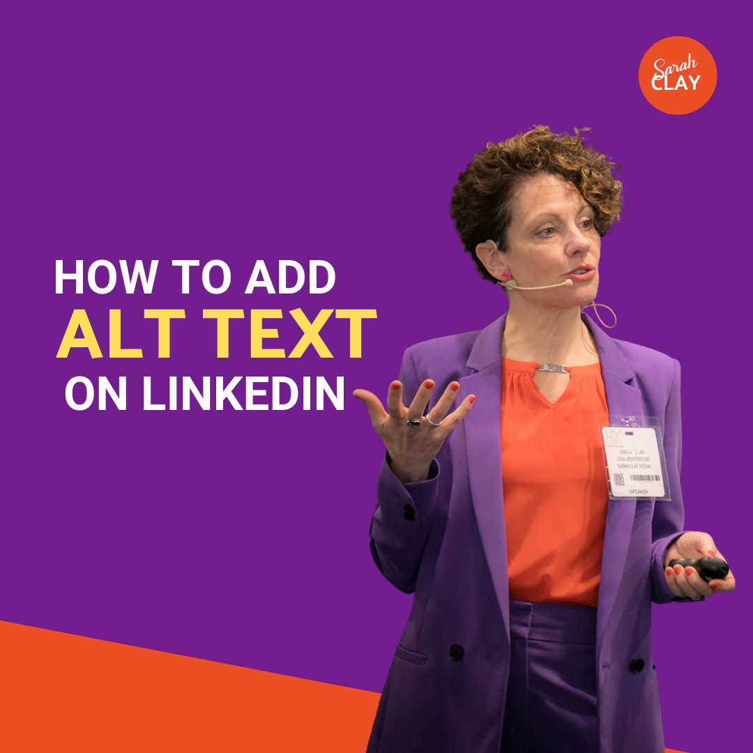 A square image saying 'How to add alt text on LinkedIn'